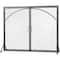 39" Black Metal Minimalistic Single Panel Fireplace Screen